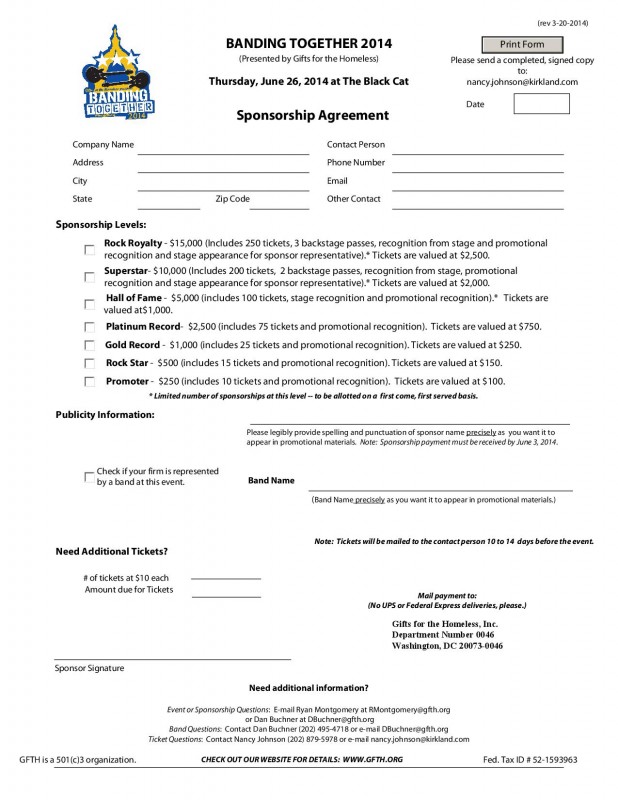 2014 BT Sponsorship Agreement Form